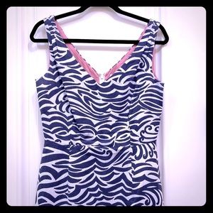 Lilly Pulitzer navy and stone dress
